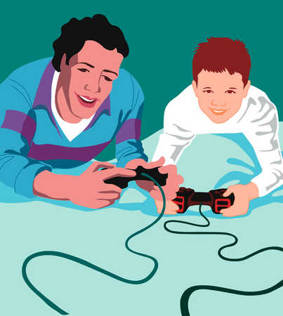father and son video game